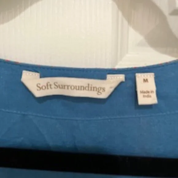 Soft Surroundings Blue Boho Maxi Dress M - Picture 2 of 7